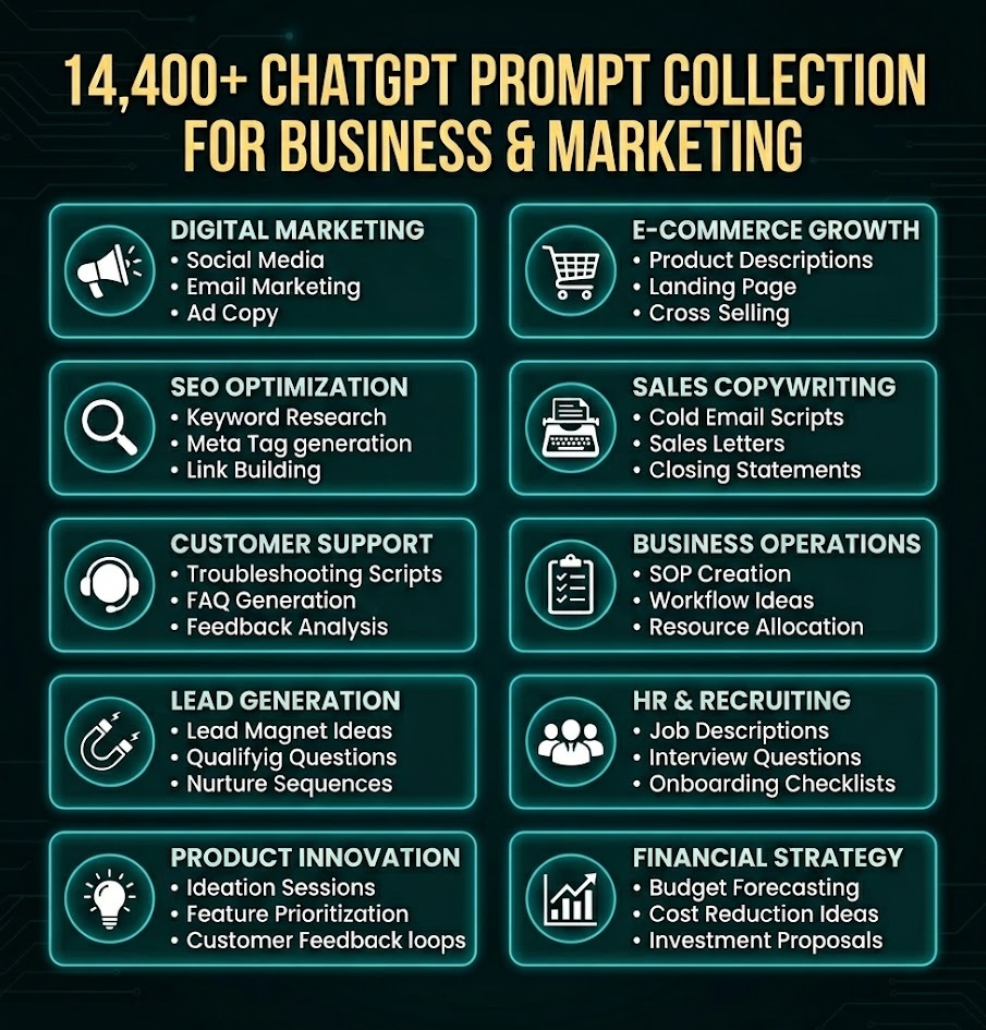 14,400+ ChatGPT Prompt Collection for Business & Marketing (Ultimate AI Toolkit)
